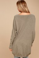 Light Brown Sweater - V-Neck Sweater - Oversized Sweater