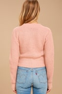 Cute Sweater - Blush Pink Sweater - Cropped Sweater