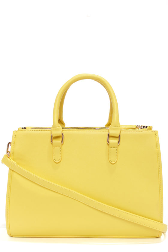 Bright Yellow Handbag - Tote Bag - Vegan Purse - $43.00
