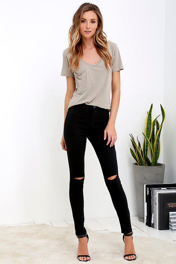 Cool Black Jeans - High-Waisted Jeans - $39.00