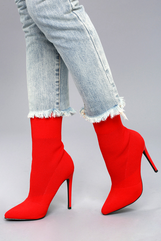 red booties steve madden